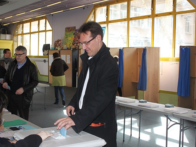Le candidat centriste, Eric Lafond, a voté dans le 3e arrondissement - LyonMag